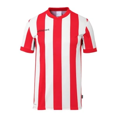 Abbildung von uhlsport Unisex Retro Stripe Kurzarm T Shirt, Rot/Weiß, XXL EU