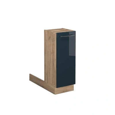 Abbildung von Vicco Kücheninsel Fame Line, Dunkelblau Hochglanz/Goldkraft Eiche, 30 cm ohne Arbeitsplatte