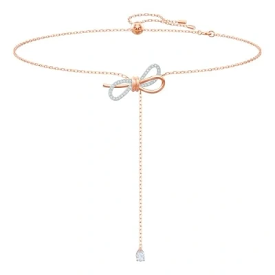 Abbildung von Swarovski Lifelong Bow Halskette, Schleife, Weiß, Metallmix
