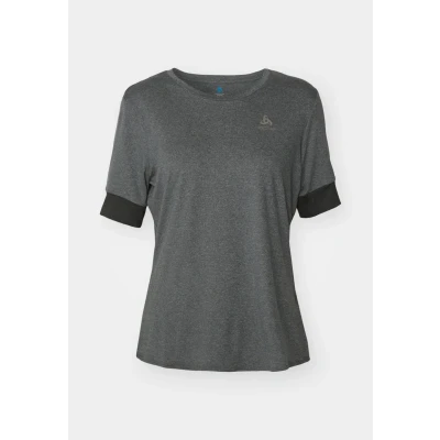 Abbildung von ODLO CREW NECK RIDE 365 Sport Tshirt, Damen, Größe: Medium, Black melange/grey melange