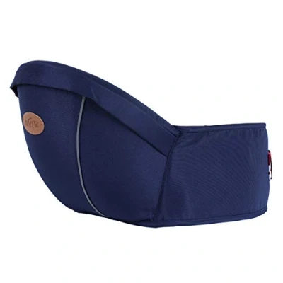 Abbildung von Ergonomische Hipseat Babytrage, Sitzhocker Sitz für das Tragen von Baby Kleinkinder, geringes Gewicht und Arbeitsersparnis Dunkelblau Einheitsgröße