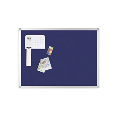 Abbildung von BoardsPlus Pinnwand 120 x 90 cm blauem Filztafel mit Aluminiumrahmen