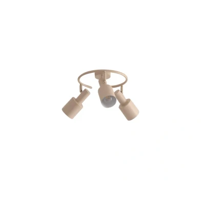 Abbildung von Lindby Deckenstrahler Ovelia, beige, 3 flg., Eisen, E27