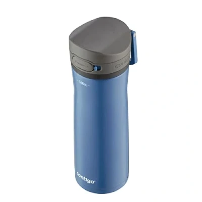Abbildung von Contigo Jackson Chill Trinkflasche, große BPA freie Edelstahl Wasserflasche, 100% auslaufsicher, hält Getränke bis zu 24 Stunden kühl; Thermoflasche für Sport, Fahrrad, Joggen, Wandern, 590 ml