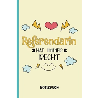 Abbildung von Referendarin hat immer recht: A5 Notizbuch als Geschenk für eine /punktiert Geschenke zum GeburtstagGeburtstagsgeschenk Kollegin
