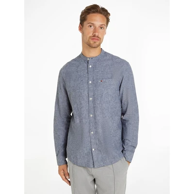 Abbildung von Tommy Jeans Langarmhemd &quot;TJM REG MAO LINEN BLEND SHIRT&quot;, in melierter Optik