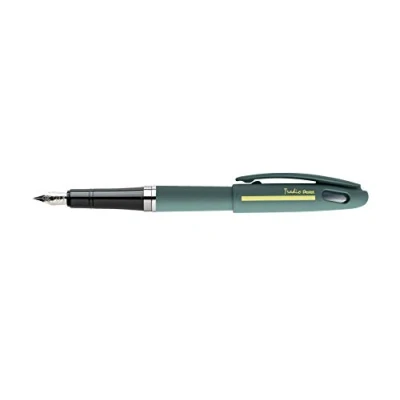 Abbildung von Pentel Tradio TRF99A C Füllfederhalter Sport Chic, Schaft schwarz matt, Tinte blau nachfüllbar grün vert khaki