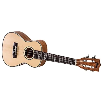 Abbildung von VOLT Ukulele Texas, Größe: Tenor, massive Decke Fichte, Griffbrett: Palisander, edle Hochglanzlackierung, Perlmutt Einfassungen, Länge: ca. 660 mm, mit Gurtknöpfen, inkl. gefütterte Tasche