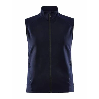 Abbildung von Craft ADV UNIFY VEST Damen Weste XXL Navy Leichte aus Recycling Polyester Laufweste Mit Kragen 2 Taschen Sommer leicht