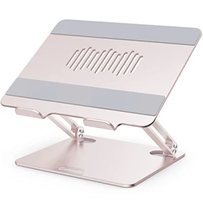 Abbildung von Gokeda Laptop Ständer, ergonomischer Laptopständer aus Aluminium für den Schreibtisch, Notebook Stand mit Belüftungsöffnung, Kompatibel MacBook Air/Pro, Dell, HP, Lenovo, weiteren 10 15,6&quot; Laptops