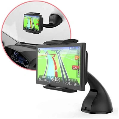 Abbildung von MONTOLA Navi Halterung kompatibel mit TomTom, Garmin und Handy KFZ Saugnapf Kugelgelenk passend für jedes Auto