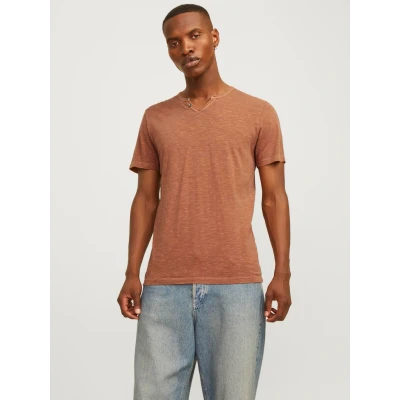 Abbildung von Jack &amp; Jones Jjesplit NECK Tshirt basic, Herren, Größe: XS, Mocha bisque