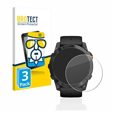 Abbildung von BROTECT (3 Stück Panzer Schutz Glas für Garmin Fenix 7X Pro Solar (51 mm) 9H Echtglas, Displayschutz