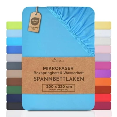 Abbildung von NatureMark Waschhandschuh Waschhandschuhe 500 gsm (10er Set), 100% Baumwolle (10 St), Premium Frottier Waschhandschuhe, 15x21cm, Royal blau