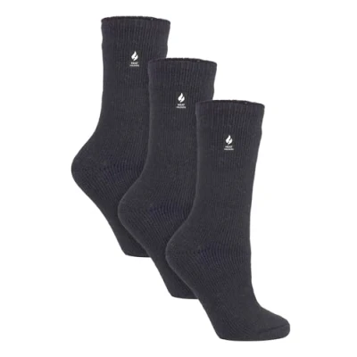 Abbildung von HEAT HOLDERS 3er Pack Multipack Damen Winter Extra Warm Thermosocken (37 42, Holzkohle)