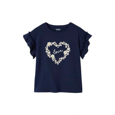 Abbildung von Vertbaudet Tshirt print für Kinder, Größe: 116, Marine