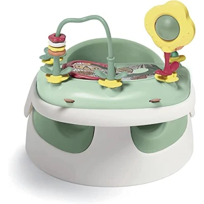 Abbildung von Mamas &amp; Papas Baby Snug Sitz und Aktivitätsbrettchen mit verstellbaren Funktionen, Stützfunktion, Stabil leicht zu reinigen, Eukalyptus