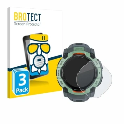 Abbildung von BROTECT Entspiegelungs Schutzglas für Garmin Instinct 3 AMOLED (50 mm) (3 Stück) Schutz Folie Glas Matt [Extrem Kratzfest 9H, Anti Reflex]