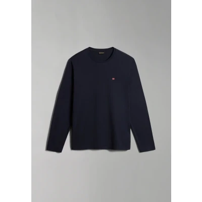 Abbildung von Napapijri Salis LS 1 Langarmshirt, Herren, Größe: Small, Blu marine