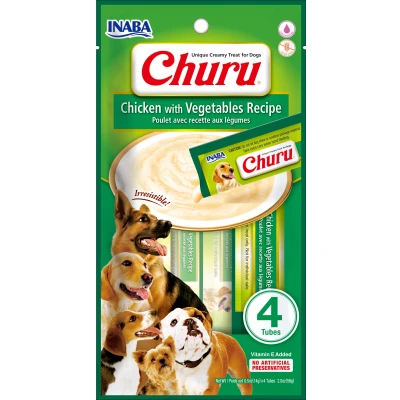 Abbildung von Inaba Churu puree Hundesnacks Huhn mit Gemüse
