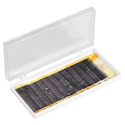Abbildung von 12Pcs natürliche falsche Augenbraue, gefälschter Augenbrauen Vergrößerer der Verlängerungs 3D, einzelnes wiederverwendbares künstliches Licht Faser Schwarzes(10mm)