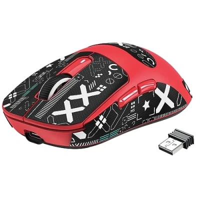 Abbildung von VGN Game Power x Attack Shark X3 Superlight Kabellose Gaming Maus, 49g Ultraleicht Esports Mouse, 26000DPI, PAW3395 Sensor, 2.4G/BT/Kabelgebunden, G502, Griptape Set, Bis zu 200 Std. Akku, Rot