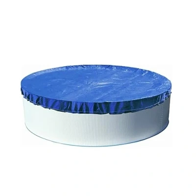 Abbildung von EVOLUTION Pool Abdeckplane Rund Blau mit Übermaß Sommer &amp; Winter Schwimmbad