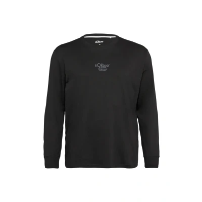 Abbildung von s.Oliver Langarm Langarmshirt, Herren, Größe: XXL, Schwarz