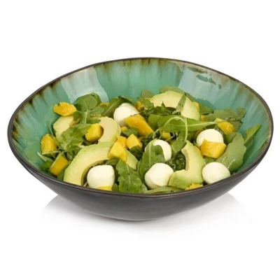 Abbildung von SÄNGER Salatschüssel Palm Beach Salatschale, Steingut, (Inhalt, 1 tlg), Krakellee Effekt, Handmade, Premium Collection