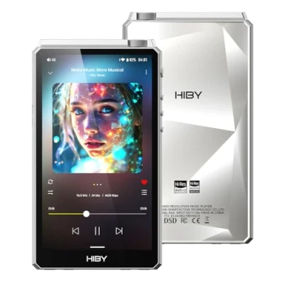 Abbildung von HiBy R6III 2025 DAP Player Hi Res Audio mit Klasse A &amp; AB Amp/Android 12/Bluetooth 5.0/WiFi/64G + 2TB erweiterbarer Speicher
