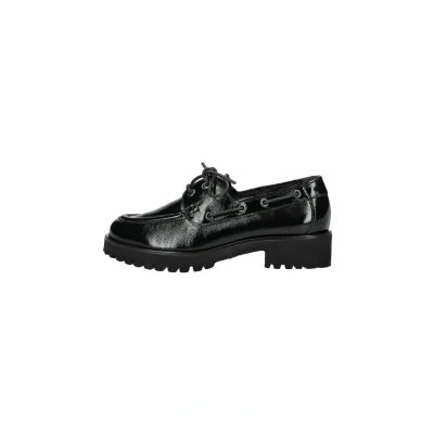 Abbildung von Paul Green Sportlicher Schnürer Knautschlack black, Damen, Größe: 37, black Leder