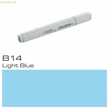 Abbildung von COPIC Classic Marker Typ B 14, Light Blue, professioneller Layoutmarker, mit einer breiten und feinen Spitze