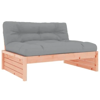 Abbildung von vidaXL Mittelsofa, Gartensofa mit Kissen Latten Design, Modular Holz Sofa für Garten Terrasse, Gartenmöbel Loungemöbel, Massivholz Douglasie