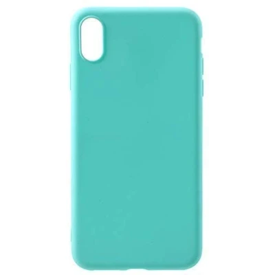 Abbildung von CoverKingz Silikonhülle kompatibel mit iPhone XS Max Silikon Handyhülle Softcase dünn Schutzhülle Slim Cover Matt Grün