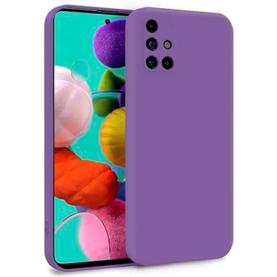 Abbildung von MyGadget Hülle für Samsung Galaxy A51 4G Zweilagige Handyhülle mit Kameraschutz Cover Innenfutter &amp; Silikon außen Lila