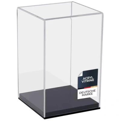 Abbildung von HMF Vitrine elegante Acryl Vitrine, Ausstellungskasten für Sammelstücke Schaukasten Modellautos, Figuren, 14 x 22 cm, transparent