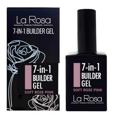 Abbildung von LaRosa 7 in 1 BUILDER Gel a Bottle UV Aufbaugel für Nageldesign und Nailart 15 ml SOFT ROSE PINK