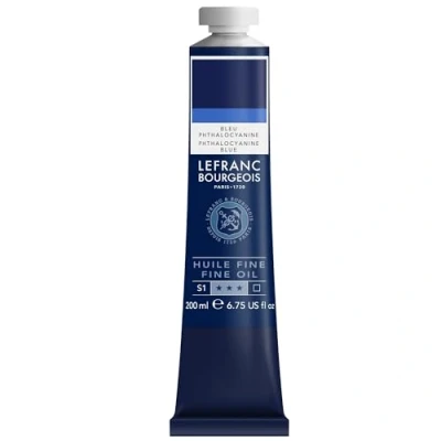 Abbildung von Lefranc Bourgeois 301824 Feine Ölfarbe in hervorragender Qualität,lichtecht mit gleichmäßige Konsistenz, 200ml Tube, ideal für Keilrahmen, Leinwand, Malkarton Preußischblau