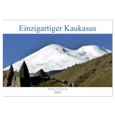Abbildung von Einzigartiger Kaukasus (Wandkalender 2025 DIN A3 quer), CALVENDO Monatskalender