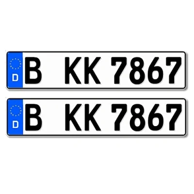 Abbildung von Antmas 2 Euro Kennzeichen Kfz DIN zertfiziert für Deutschland (520x110 mm) (2)
