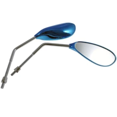 Abbildung von 2EXTREME Spiegel Set oval blau kompatibel für Roller, Scooter, Moped, Mofa, Motorrad, ATV, Quad, universal