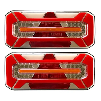 Abbildung von MelTruck 2x LED Rückleuchten LKW Anhänger Rücklicht dynamische Blinker E20 7 Funktionen 12V/24V SET