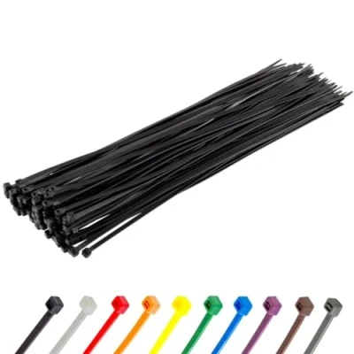 Abbildung von Gocableties Kabelbinder 100 Stück Schwarz, 450 mm x 9,0 mit 79,4 kg Zugfestigkeit, extra starkes, UV Beständig Set