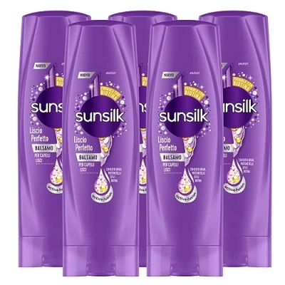 Abbildung von Sunsilk Glatter Conditioner, perfekt gegen Frizz für glattes und glänzendes Haar, 5 Flaschen à 200 ml