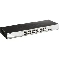 Abbildung von D Link DGS 1210 26/E 26 Port Gigabit Smart Switch (24 x 10/100/1000 Mbit/s Base T Ports und 2 100/1000 SFP Ports) Nur EU Netzkabel