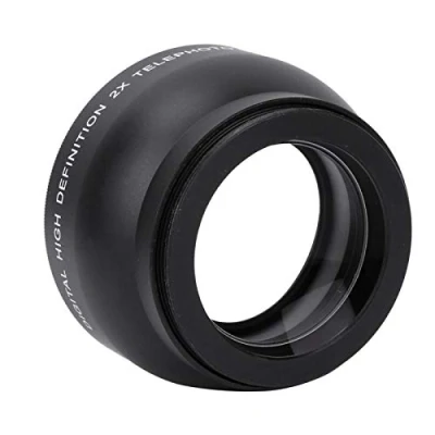 Abbildung von 2X Objektiv, Konverterobjektiv, 52mm Telekonverter Teleobjektiv Mount Kameraobjektiv für Enthusiasten Kamera