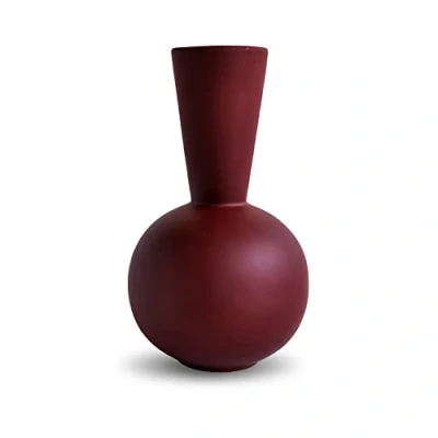Abbildung von Cooee Design Trumpet Vase aus Keramik in der Farbe Berry Handgefertigt, Maße: 17cm x 30cm, HI 028 29 BR