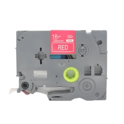 Abbildung von BROVACS 1 Packung Weiß auf Rot Laminiertes Etikettenband Kompatibel mit Brother P Touch Etikettendrucker TZ 435 TZe 12mm 1/2&quot; OPA4435
