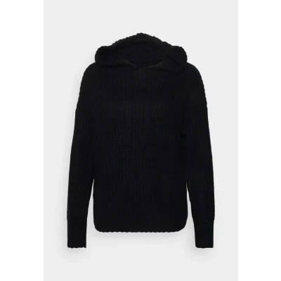 Abbildung von Lascana Hoodie Strickpullover, Damen, Größe: 32/34, Schwarz