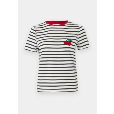 Abbildung von ONLY Onlheart LIFE TEE Tshirt print, Damen, Größe: Small, Cloud dancer/night sky/red cherry